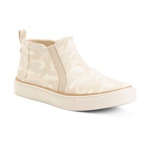 Toms Bryce Suede and Faux Fur Lined Egret Camo Printed Canvas Sneakers Women’s 8